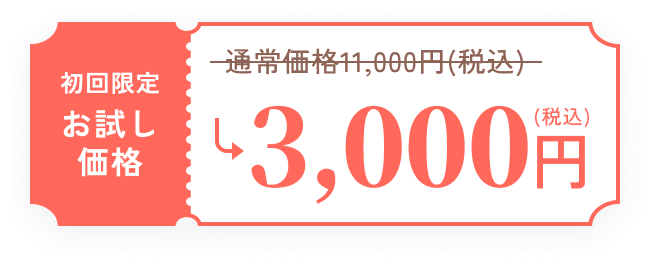 初回限定お試し価格 通常価格11,000円（税込）→3,000円（税込）